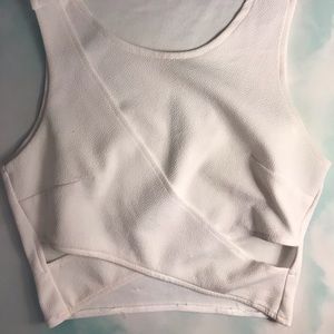 White crop tank top from Zara